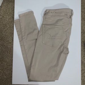 Khaki skinny jeans